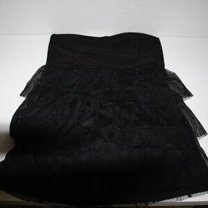 Strapless black dress